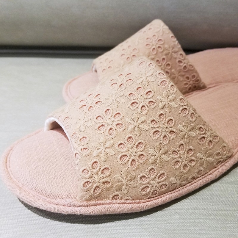 Linen Crochet Slides