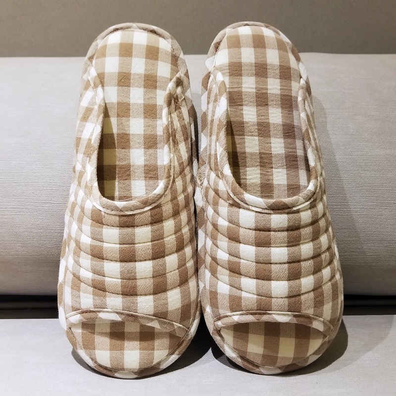 Korean Check Home Slippers