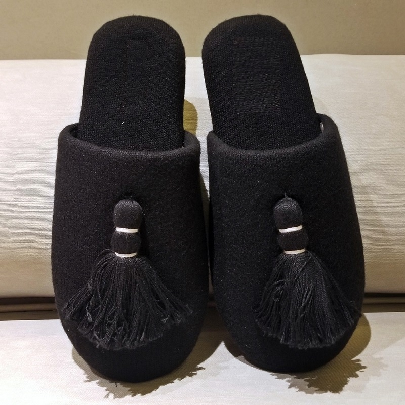 Sweater Tassel Slippers